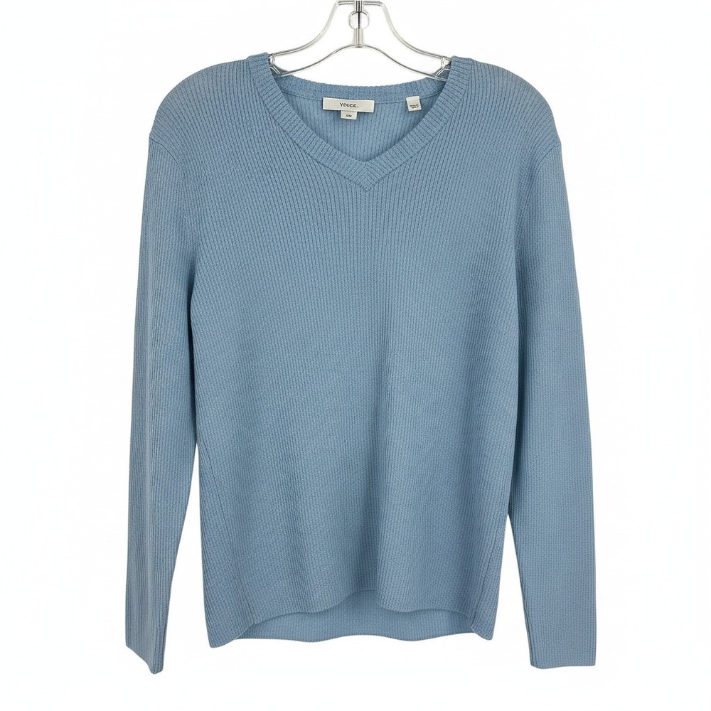 Vince Blue Silk Cashmere V-Neck Knit Top | Women’s M